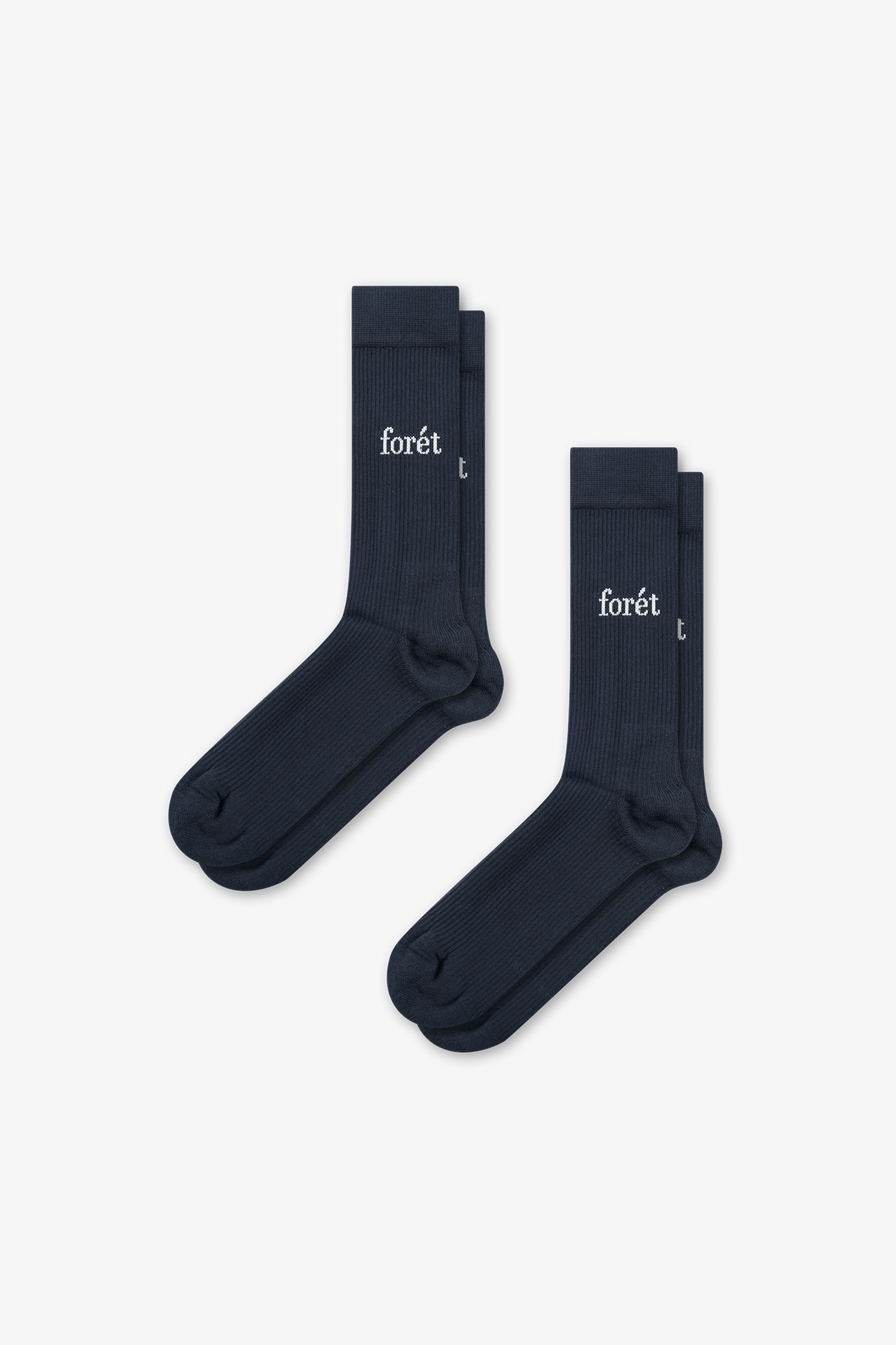 Forét | Walk Socks 2-Pack Navy/White