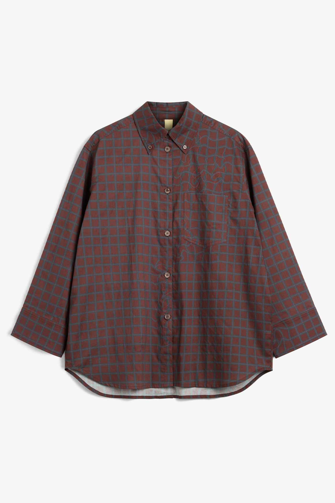 Brixtol Textiles | Rhona Burgundy Fluid Check