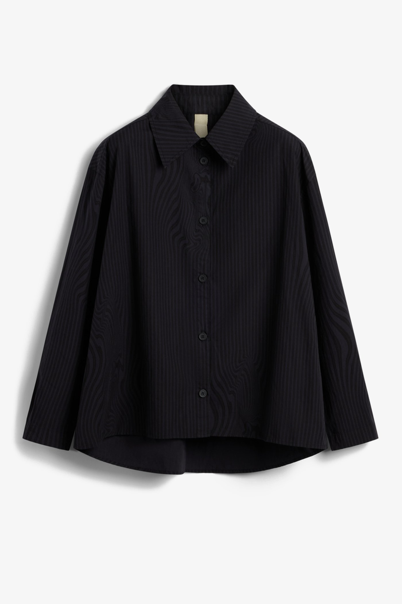 Brixtol Textiles | Stella Black Glitch Stripe Overdye