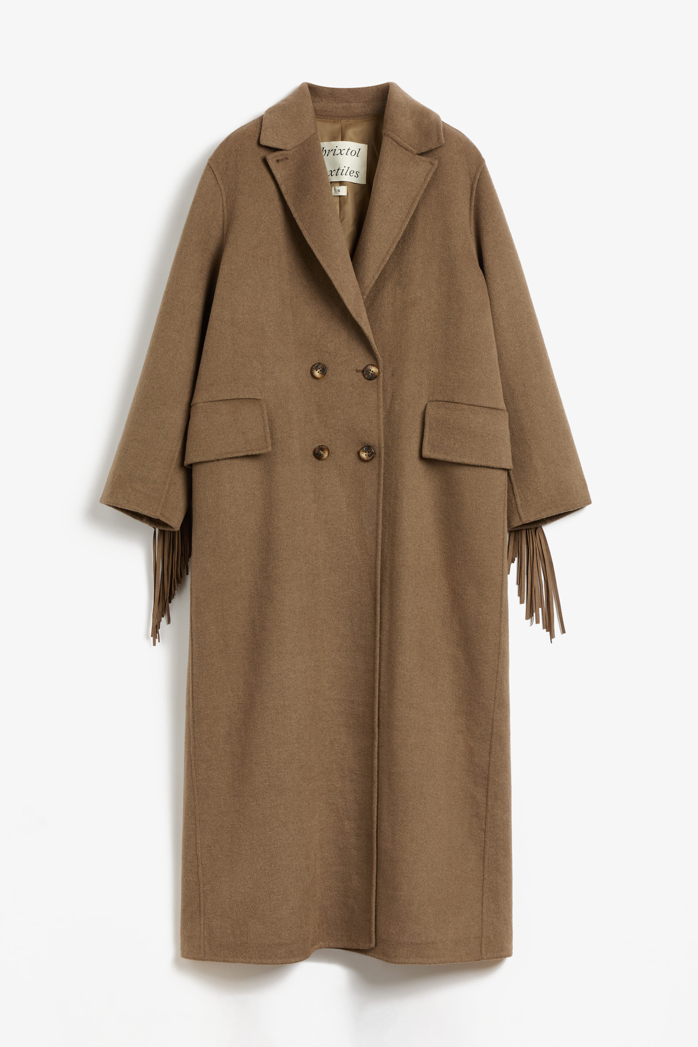 Brixtol Textiles | Olivia Fringes Taupe