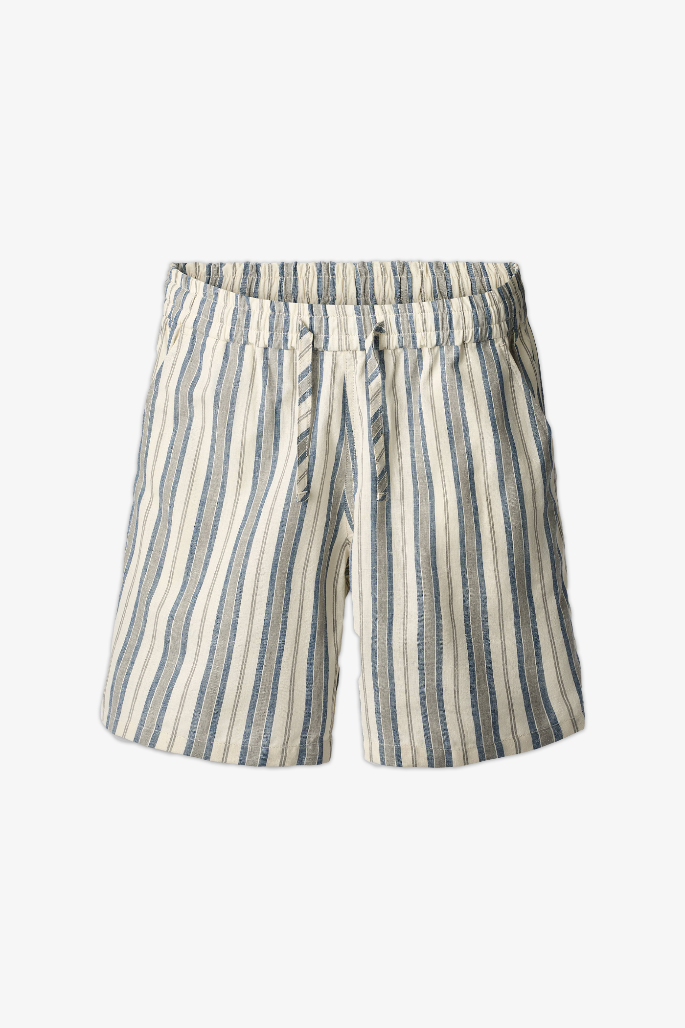 Forét | Serene Linen Shorts Blue Stripe