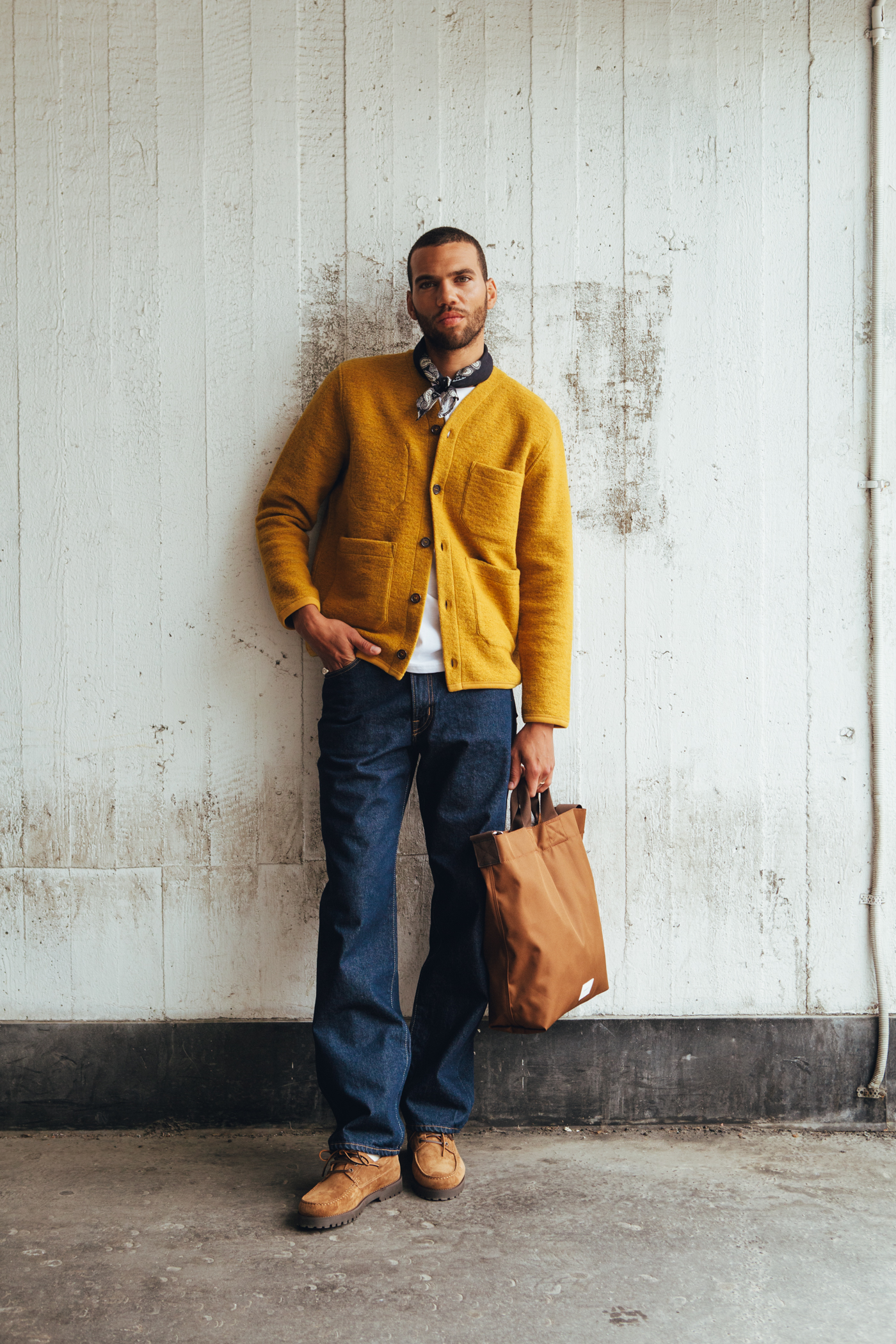 Universal Works | Cardigan Yellow