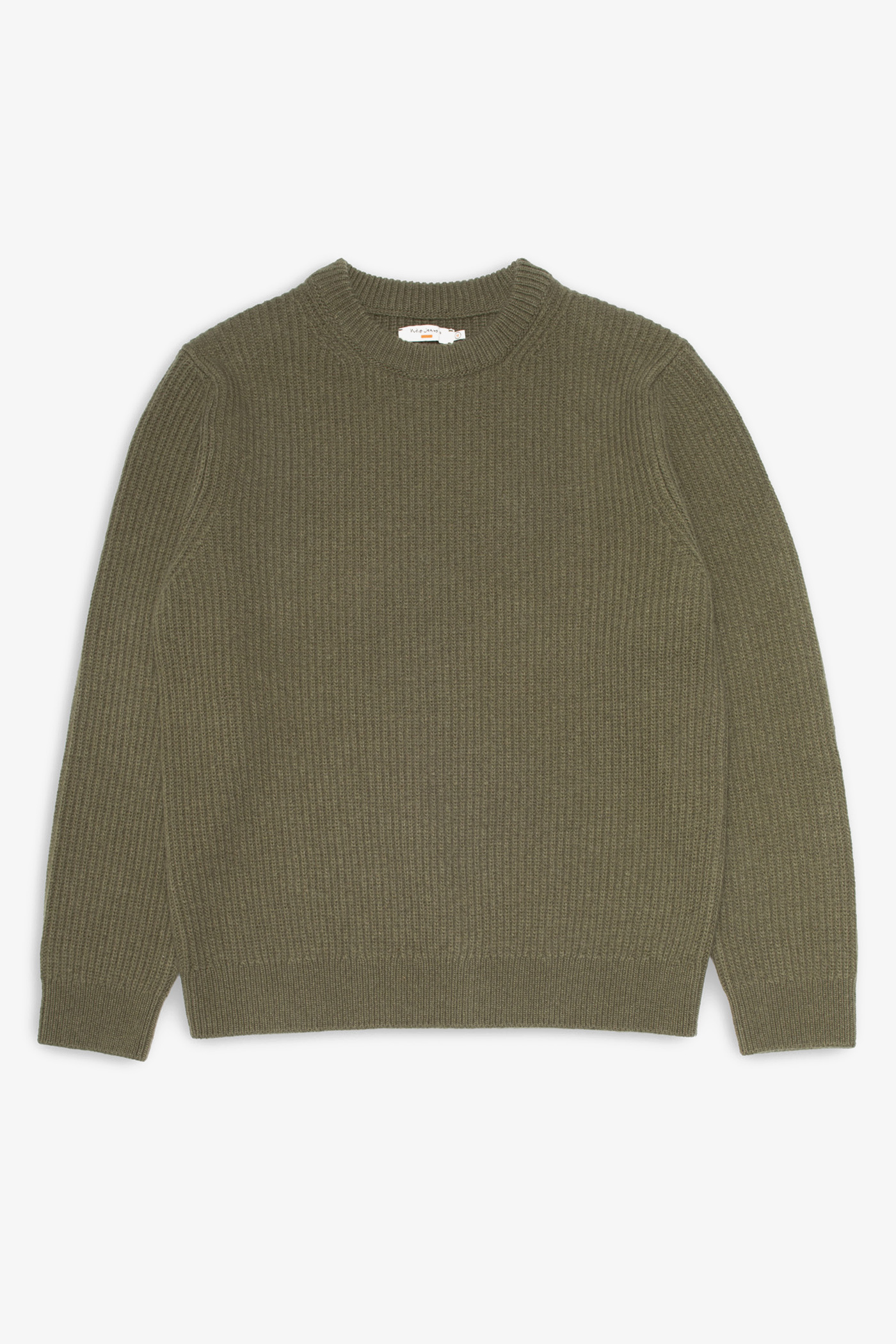 Nudie Jeans | August Rib Wool Sweater Olive