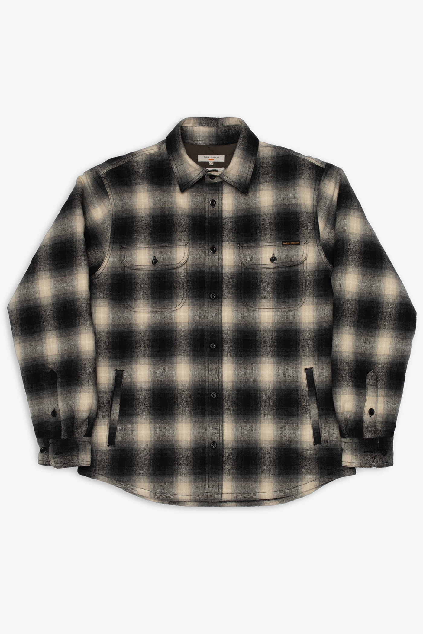 Nudie Jeans | Glenn Padded Shadow Check Shirt Black