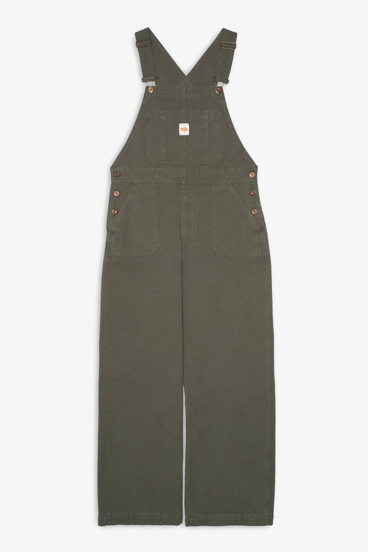 Nudie Jeans | Klara Duck Canvas Dungarees Green