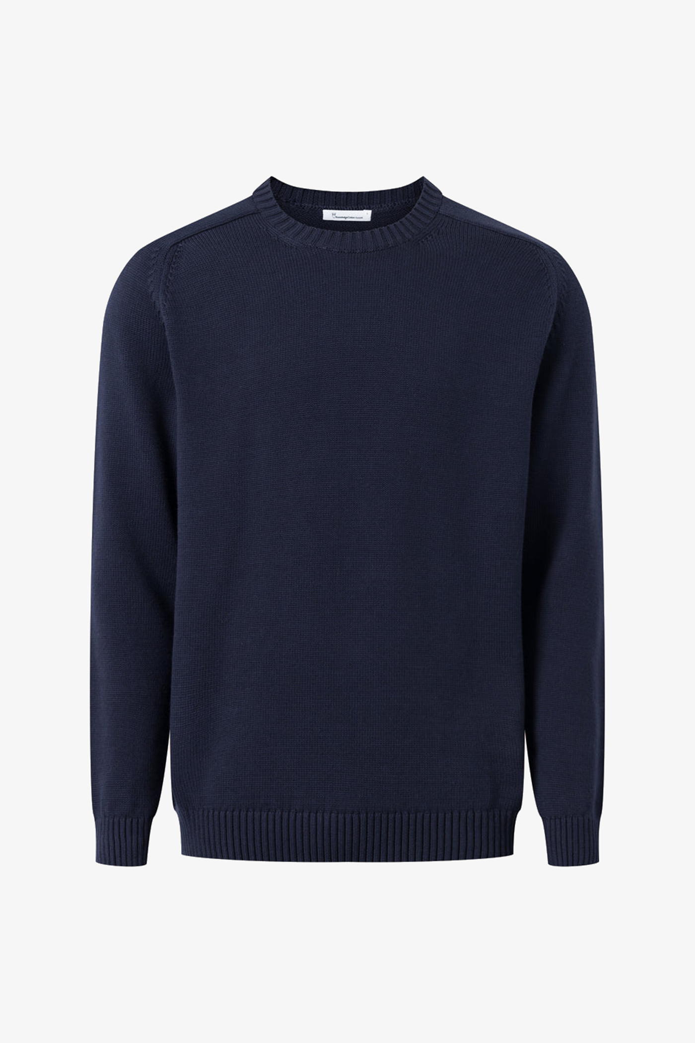 Knowledge Cotton Apparel | Plain Knitted Crew Neck