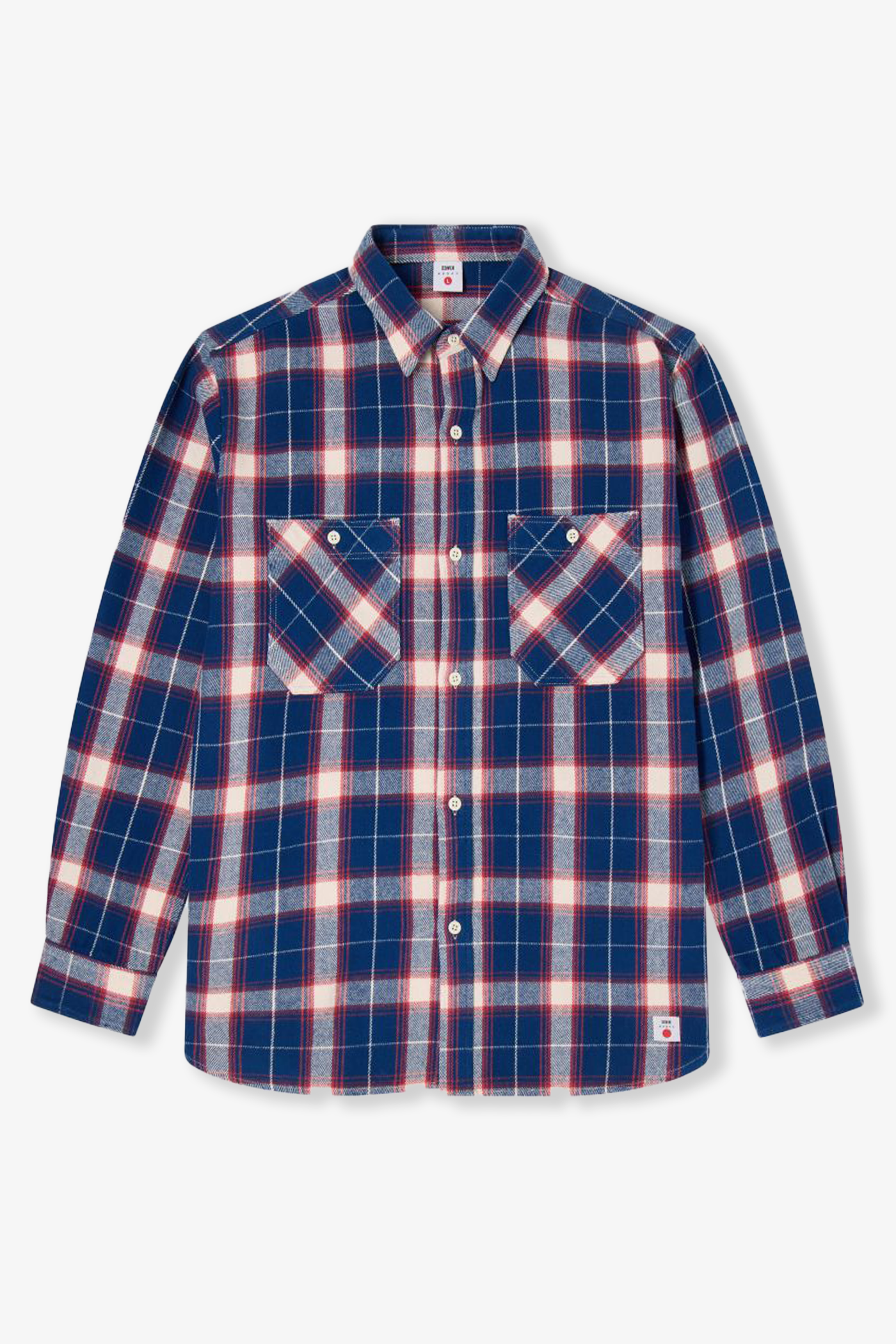 Edwin | Work Shirt Ls Navy/Red
