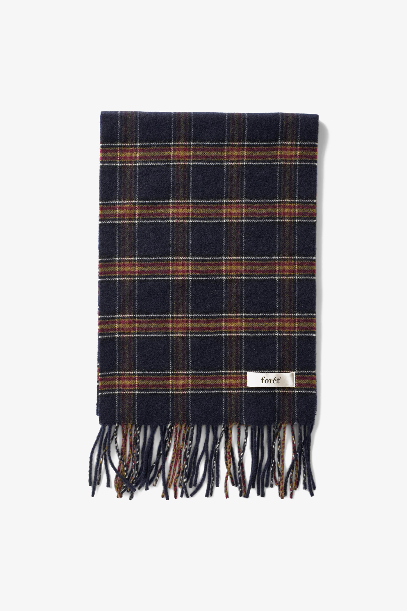 Forét | Wool Scarf Navy Check