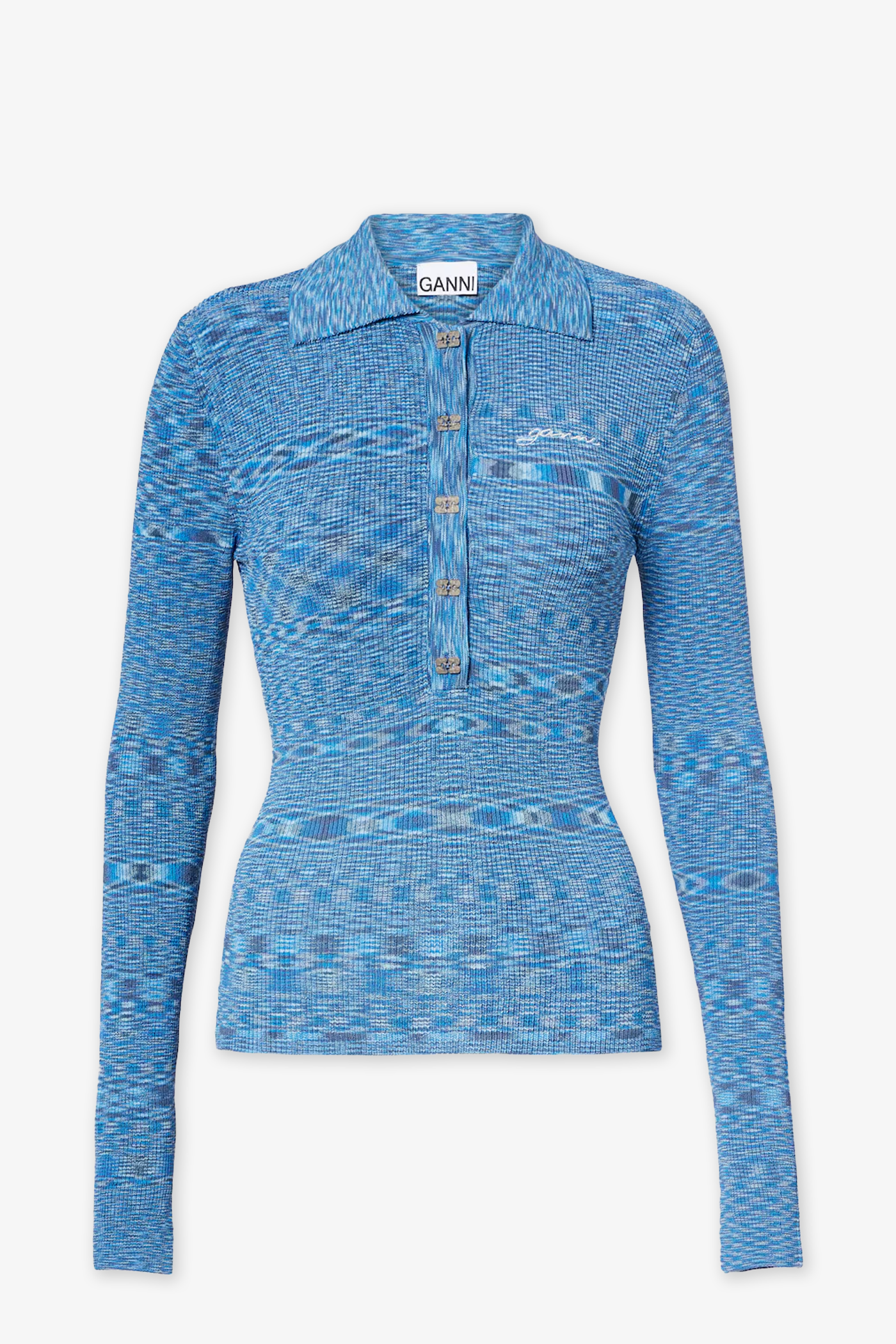 Ganni | Spacedyed Polo Blissful Blue