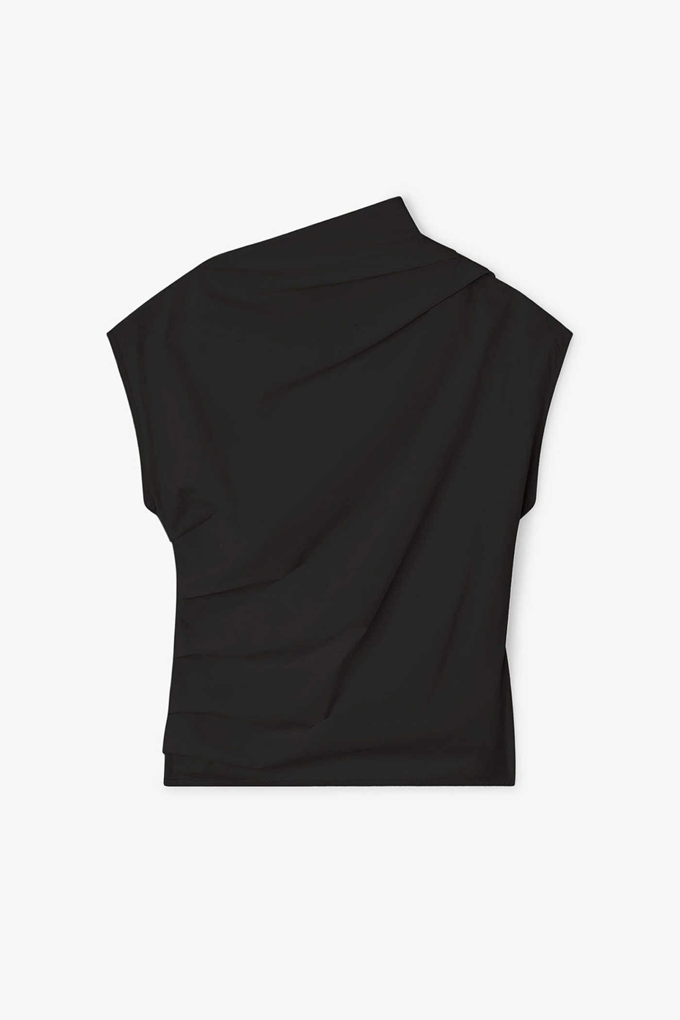 Ganni | Stretch Cotton Ruched Top