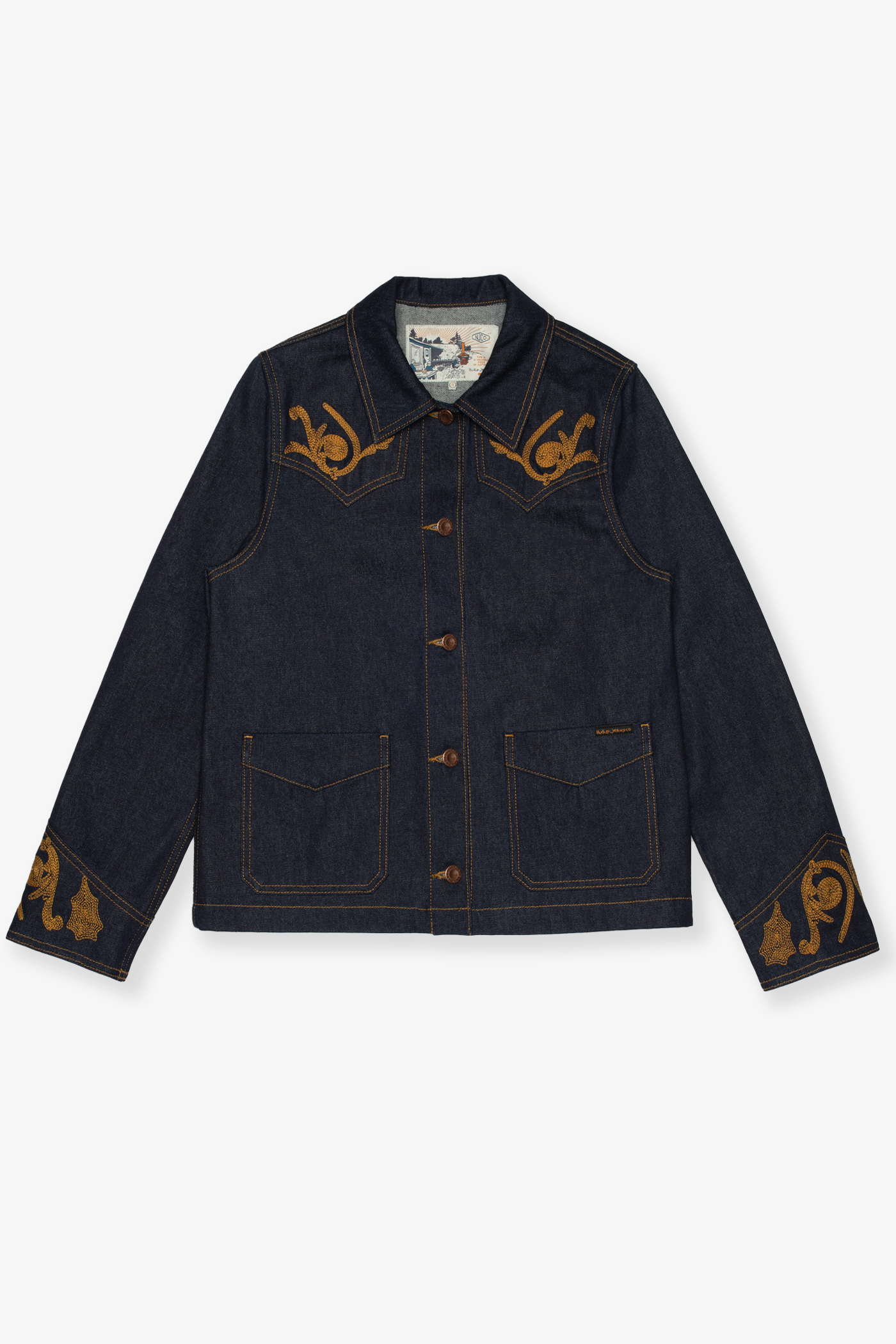 Nudie Jeans | Kelly Western Jacket Embroidery Blue