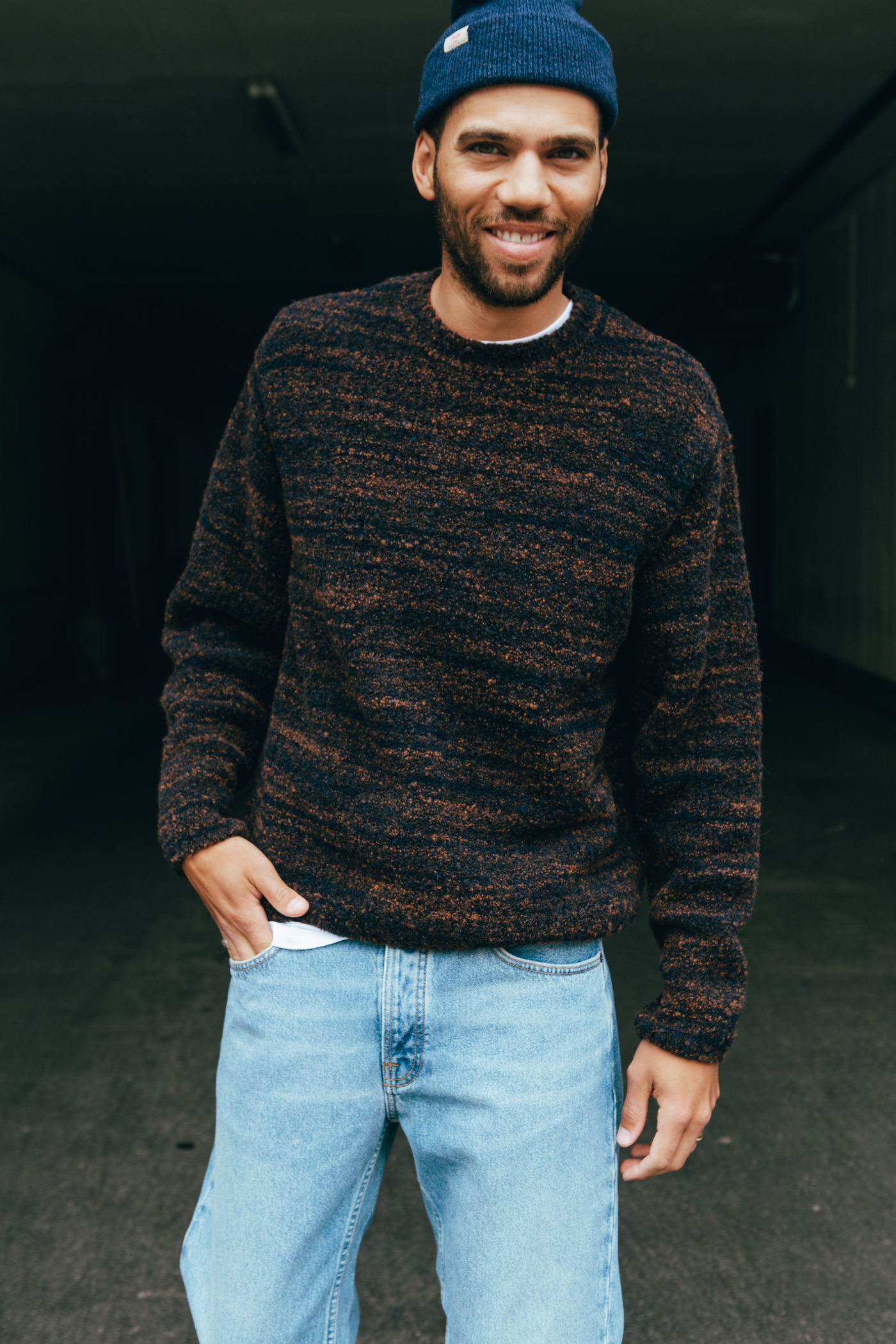 Nudie Jeans | Gurra Boucle Sweater Black Brown