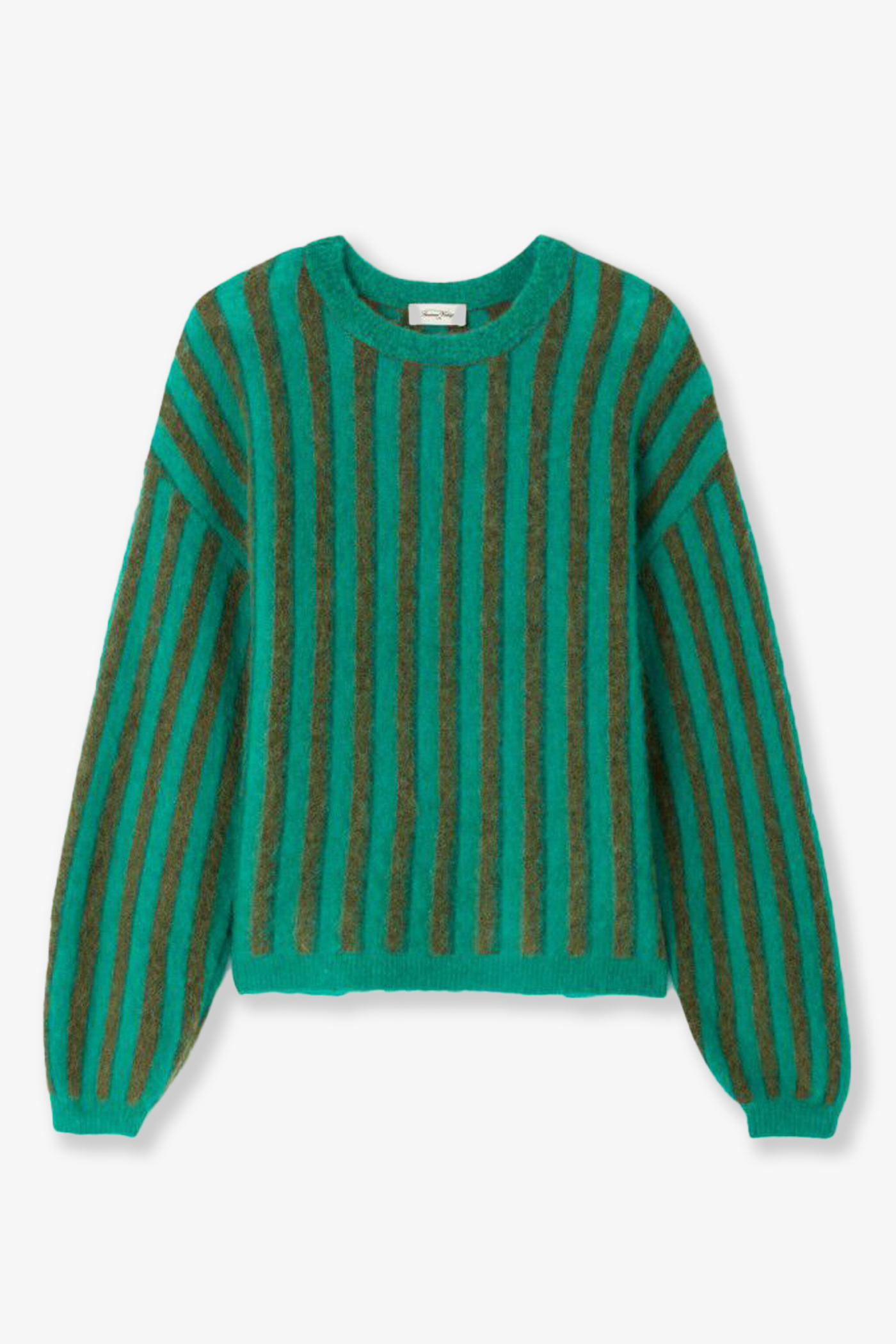 American Vintage | Nenbay Knitted Sweater Khaki striped mint