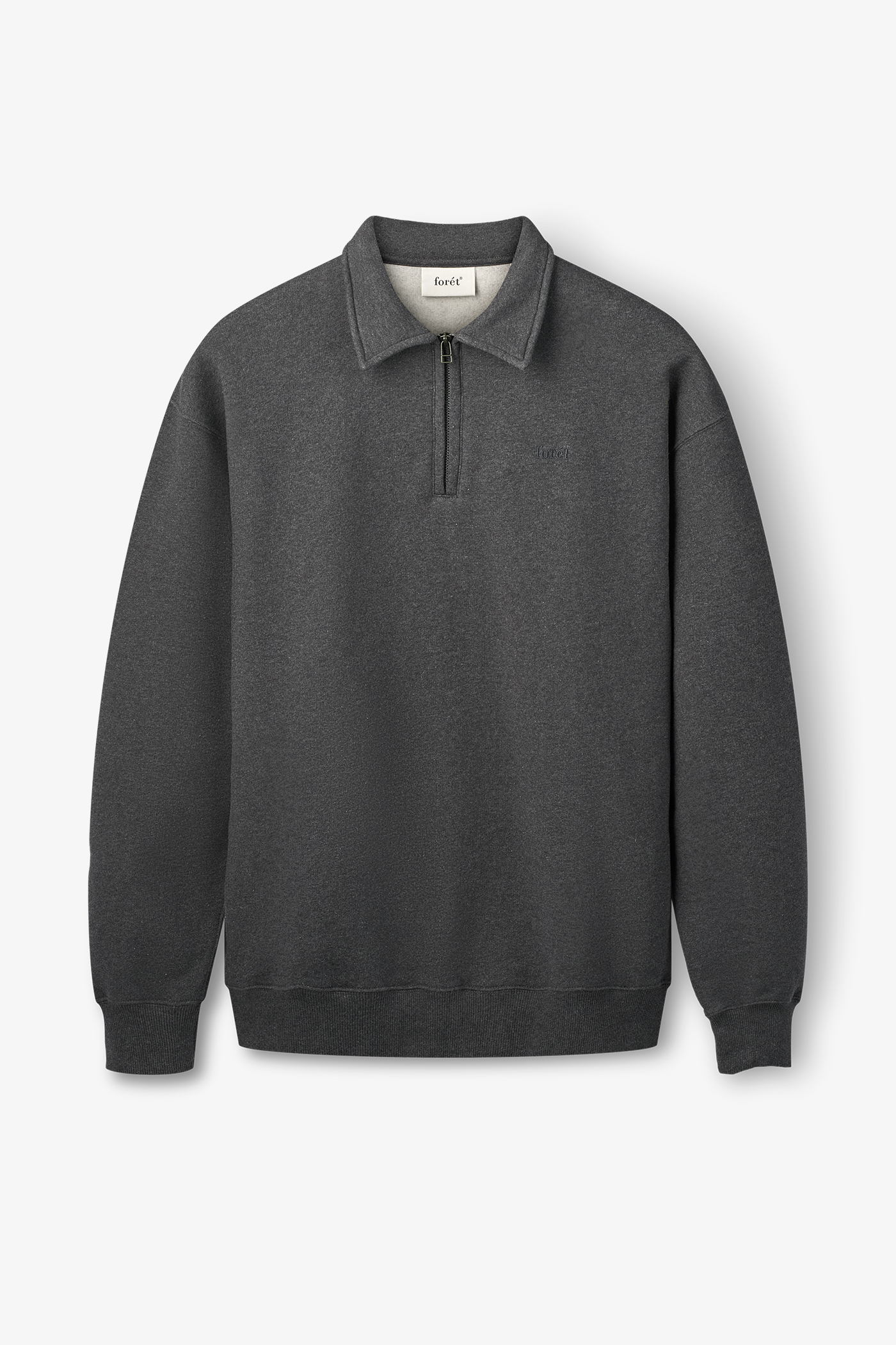 Forét | Hook Half Zip Dark Grey Melange