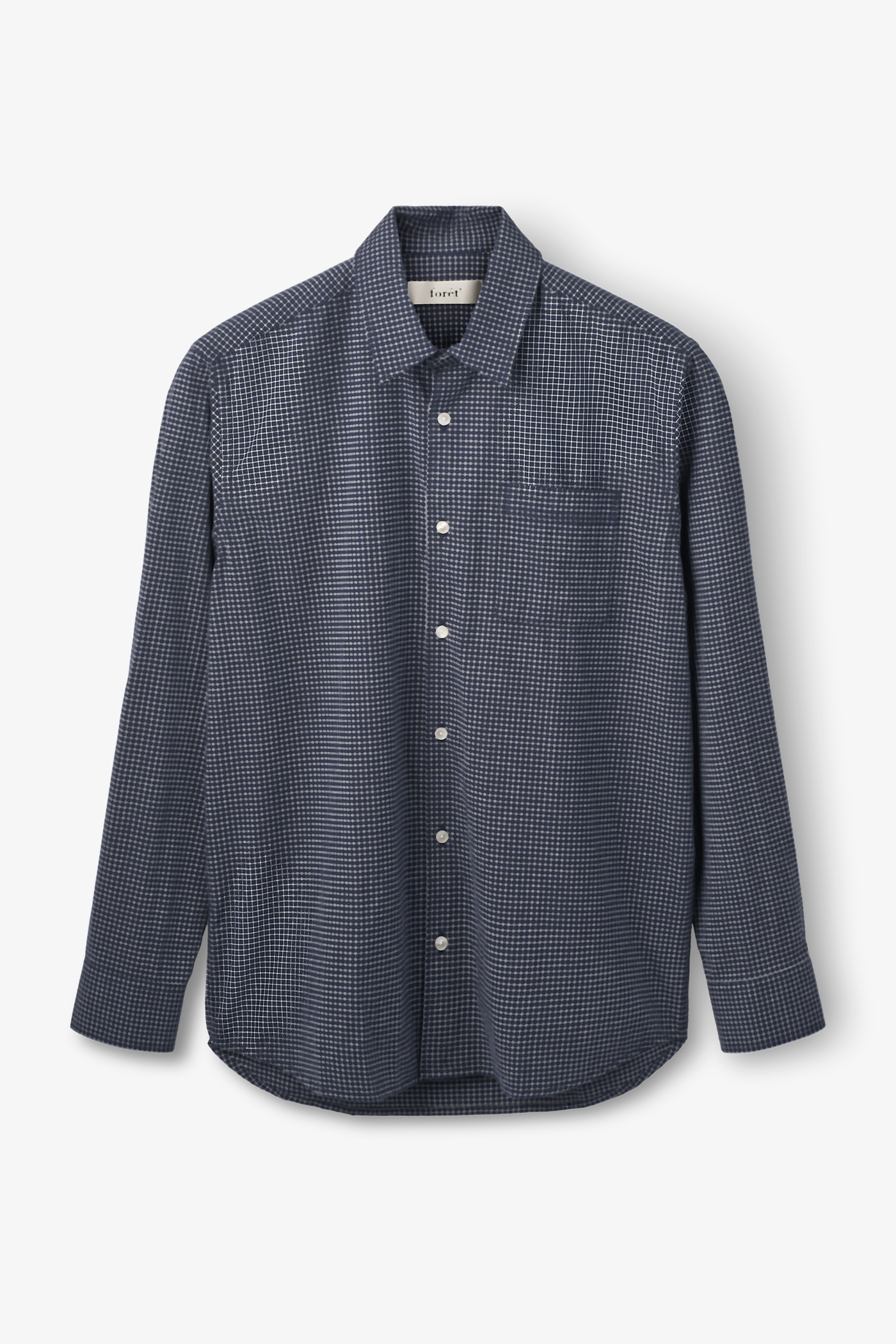 Forét | Pluto Checked Shirt Navy/Cloud