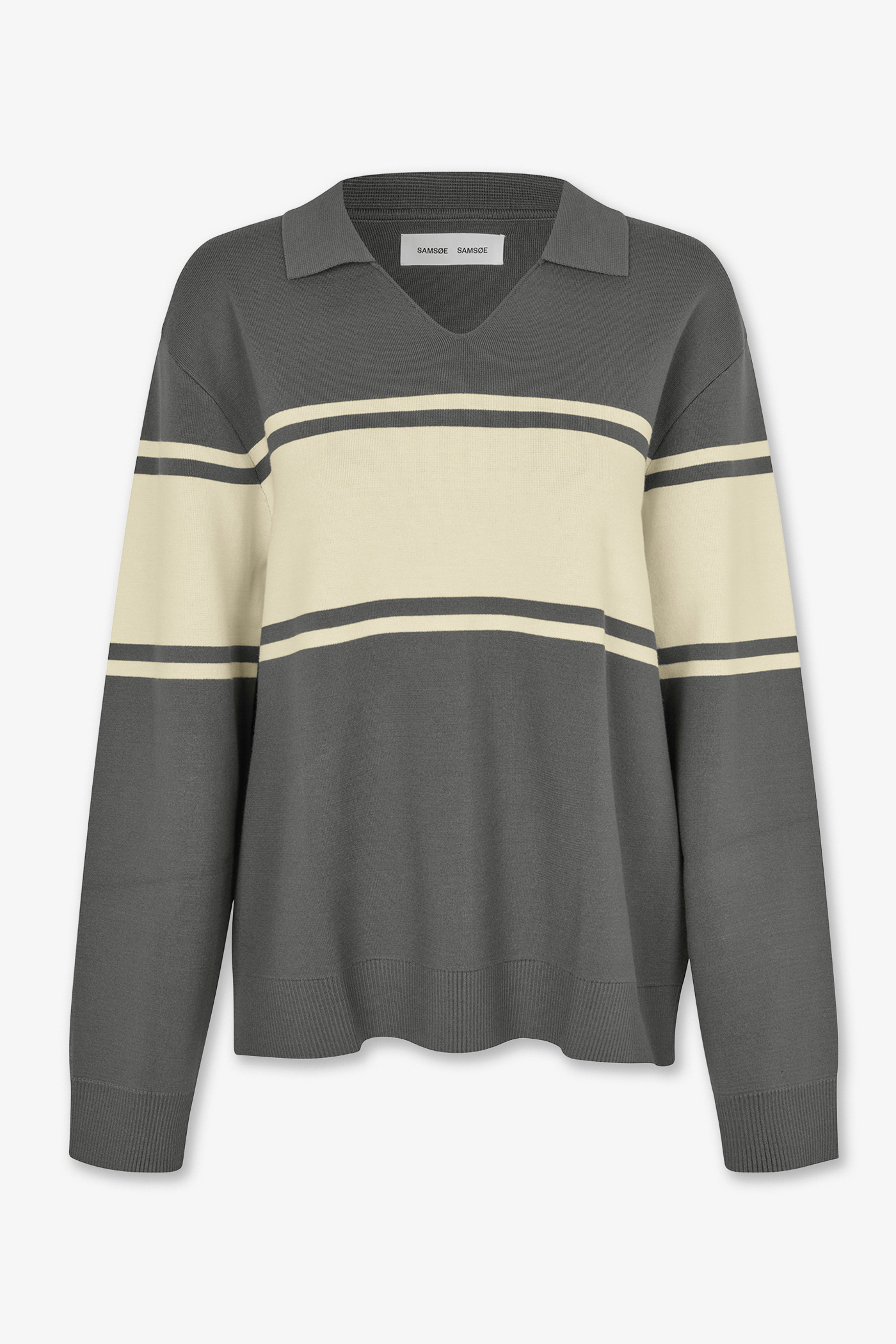 Samsoe Samsoe | Saanne polo Gunmetal Wide St.