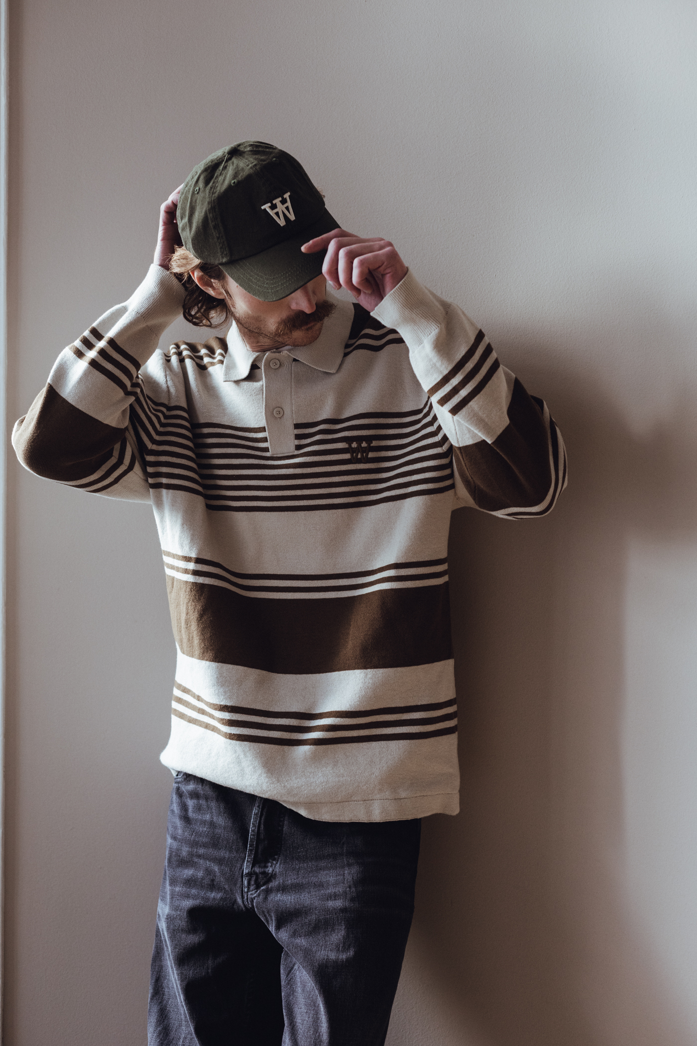 Wood Wood | WWCurt Poloshirt Desert Palm Stripe