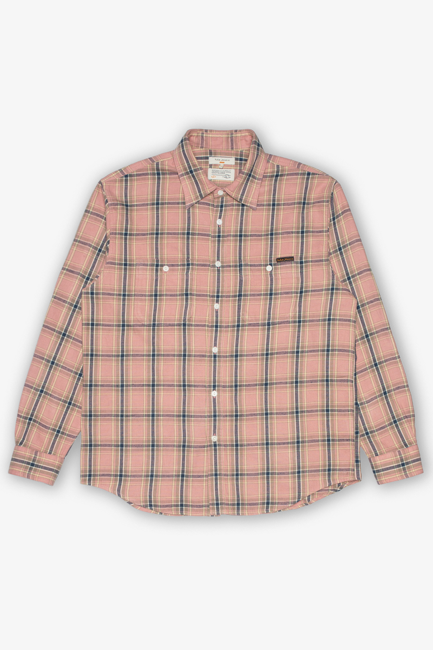 Nudie Jeans | Julian Worker Shirt Checked Pink