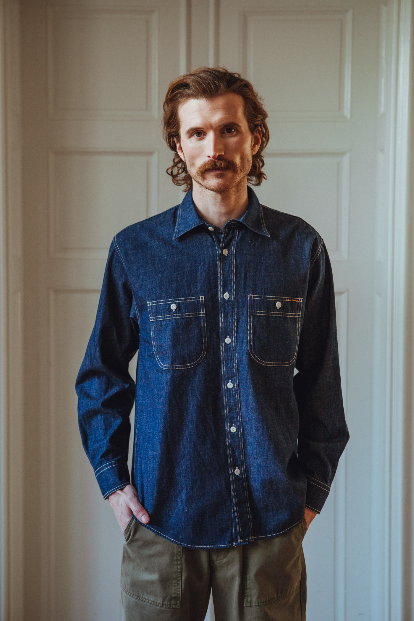 Nudie Jeans | Julian Denim Shirt Rinsed Blue