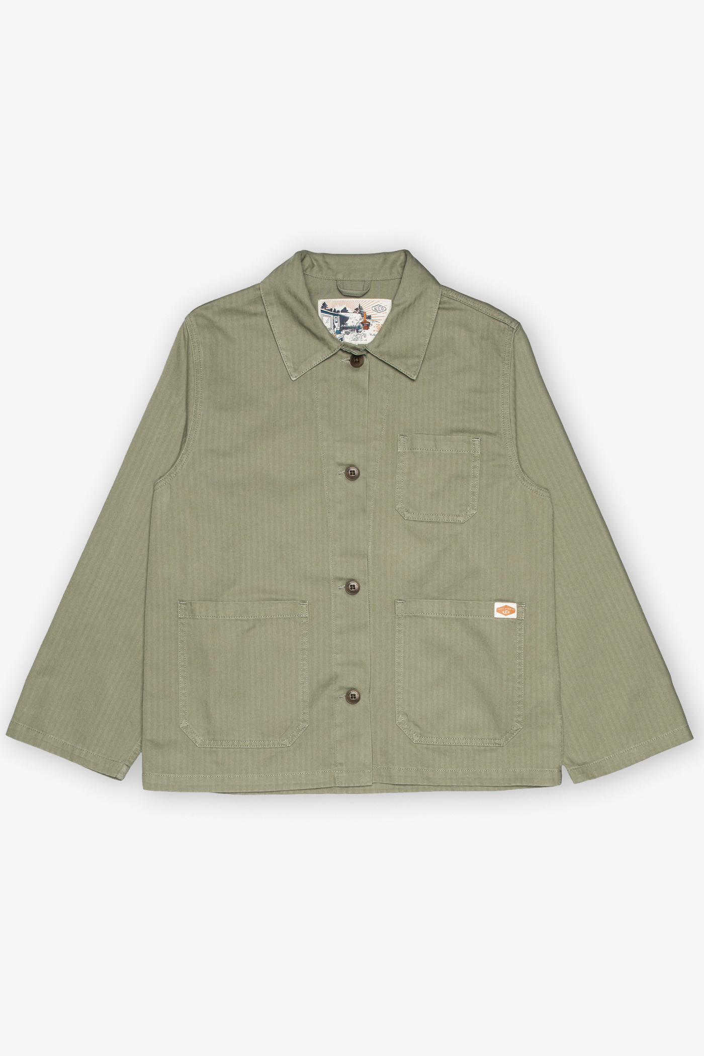 Nudie Jeans | Lovis Herringbone Jacket Pale Green