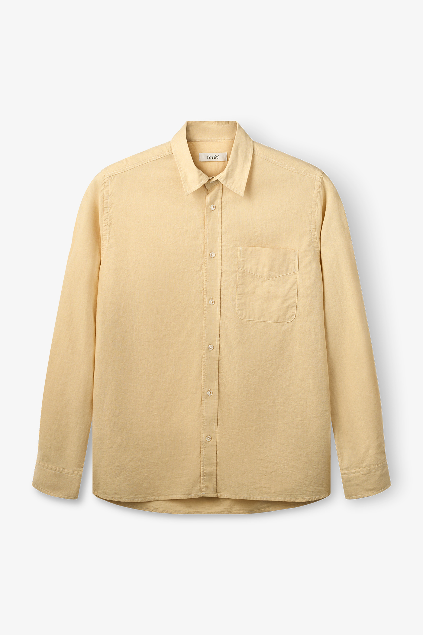 Forét | Maple Regular Fit Linen Shirt Vintage Yellow