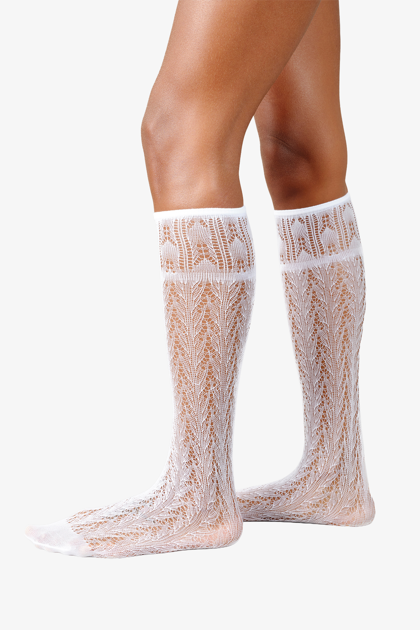 Swedish Stockings | Erica Crochet Knee-Highs White