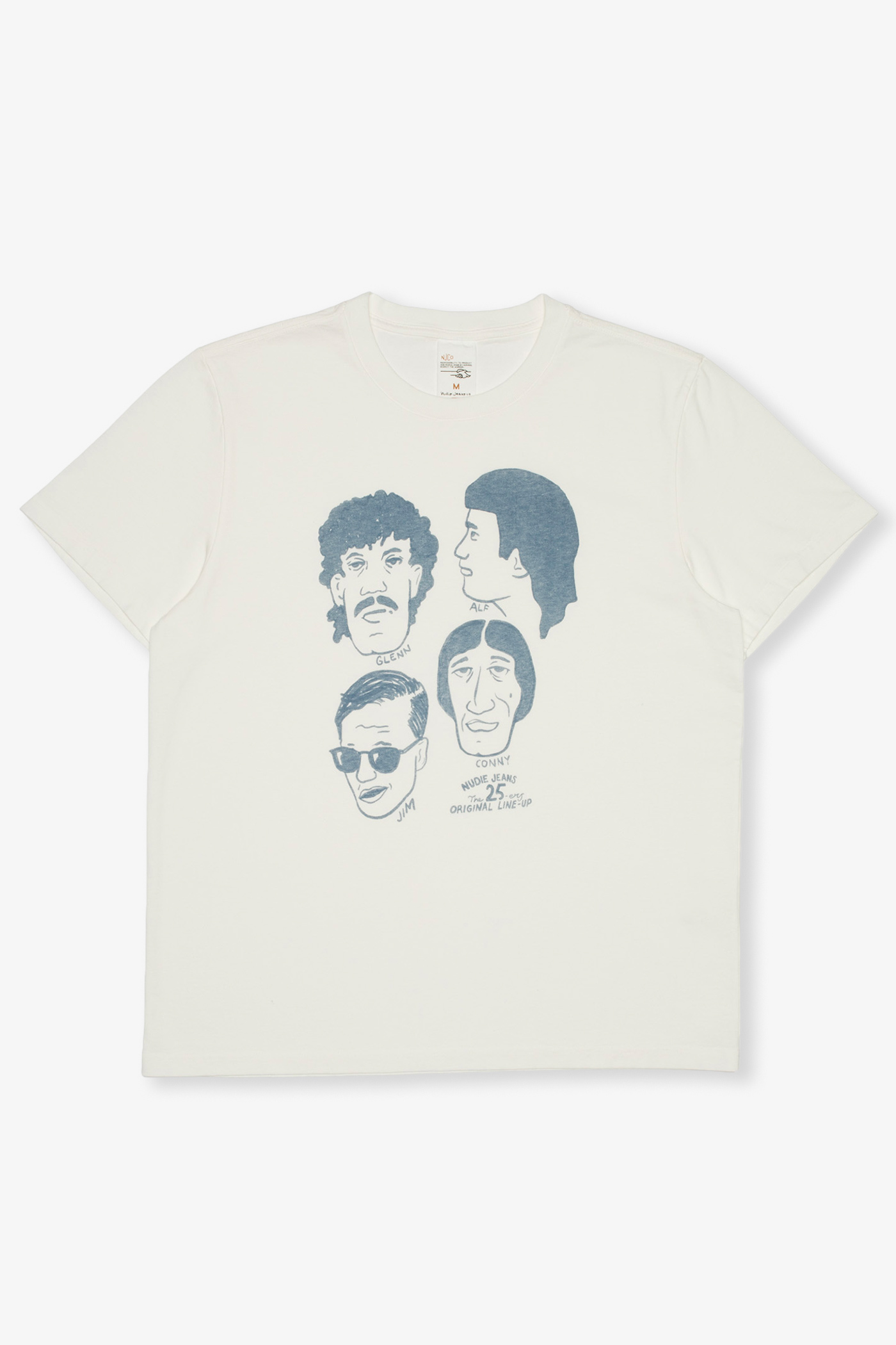 Nudie Jeans | Roy T-Shirt Fab Four Chalk White