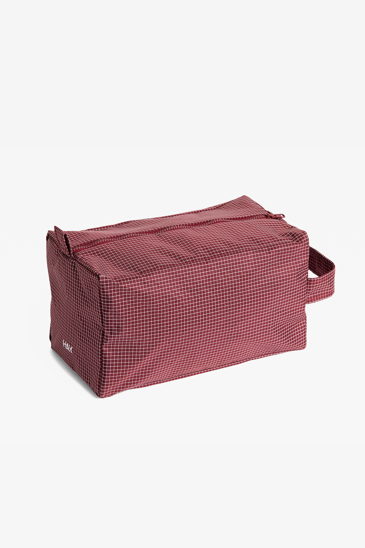 HAY | Grid Wash Bag Burgundy