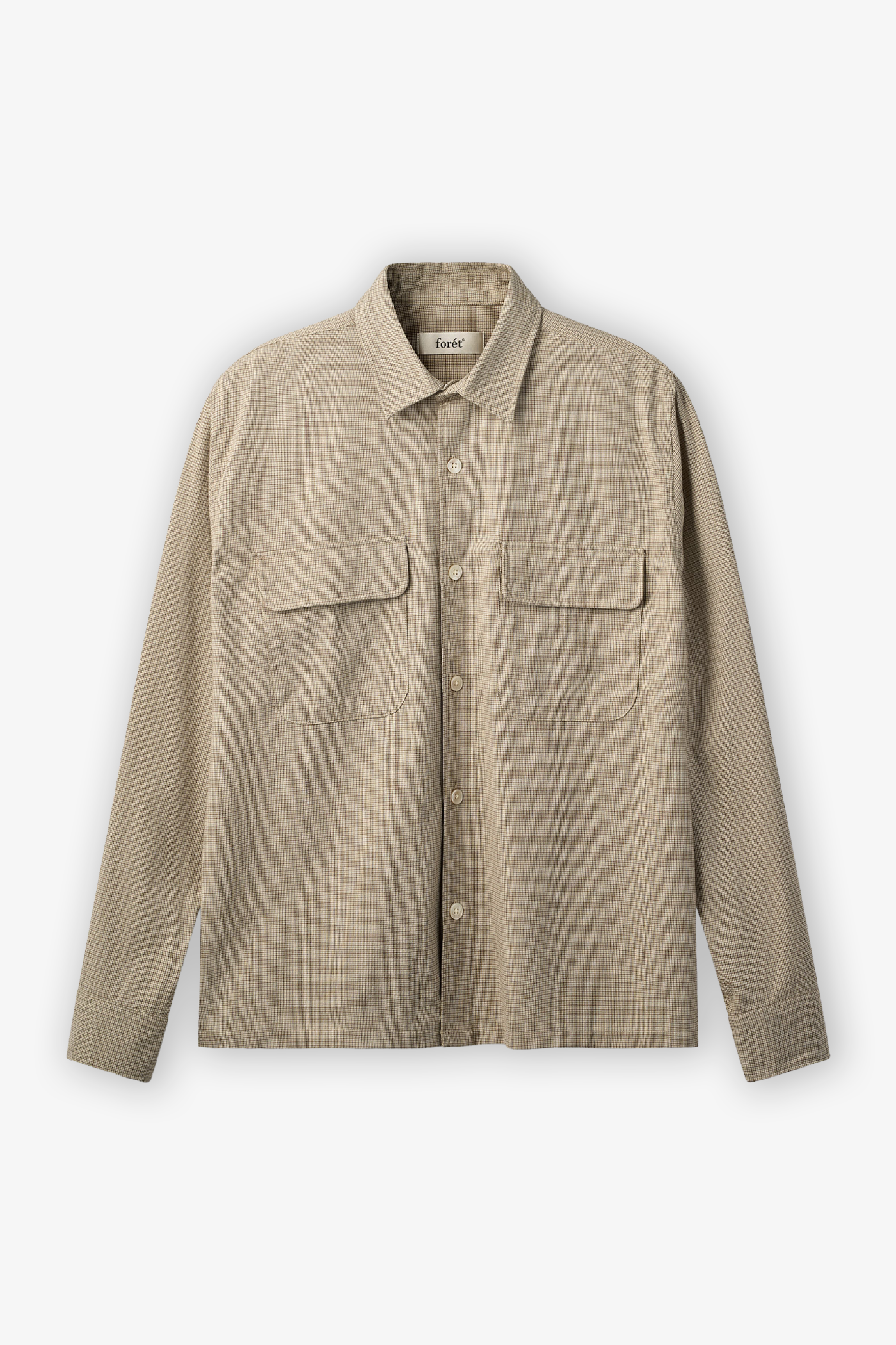 Forét | Lunar Overshirt Khaki/Green Check