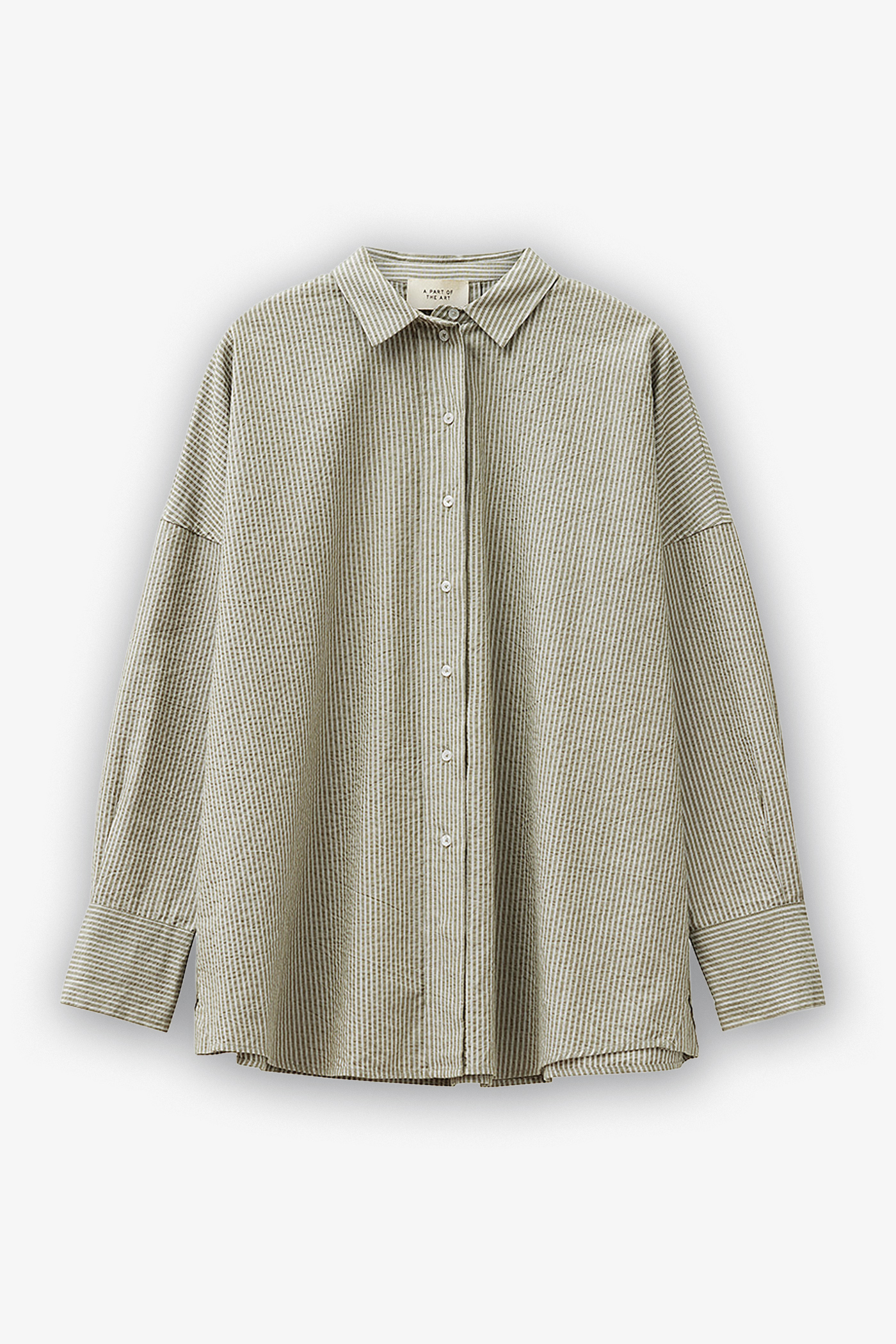 A Part of the Art | Breezy Shirt Khaki White Stripe