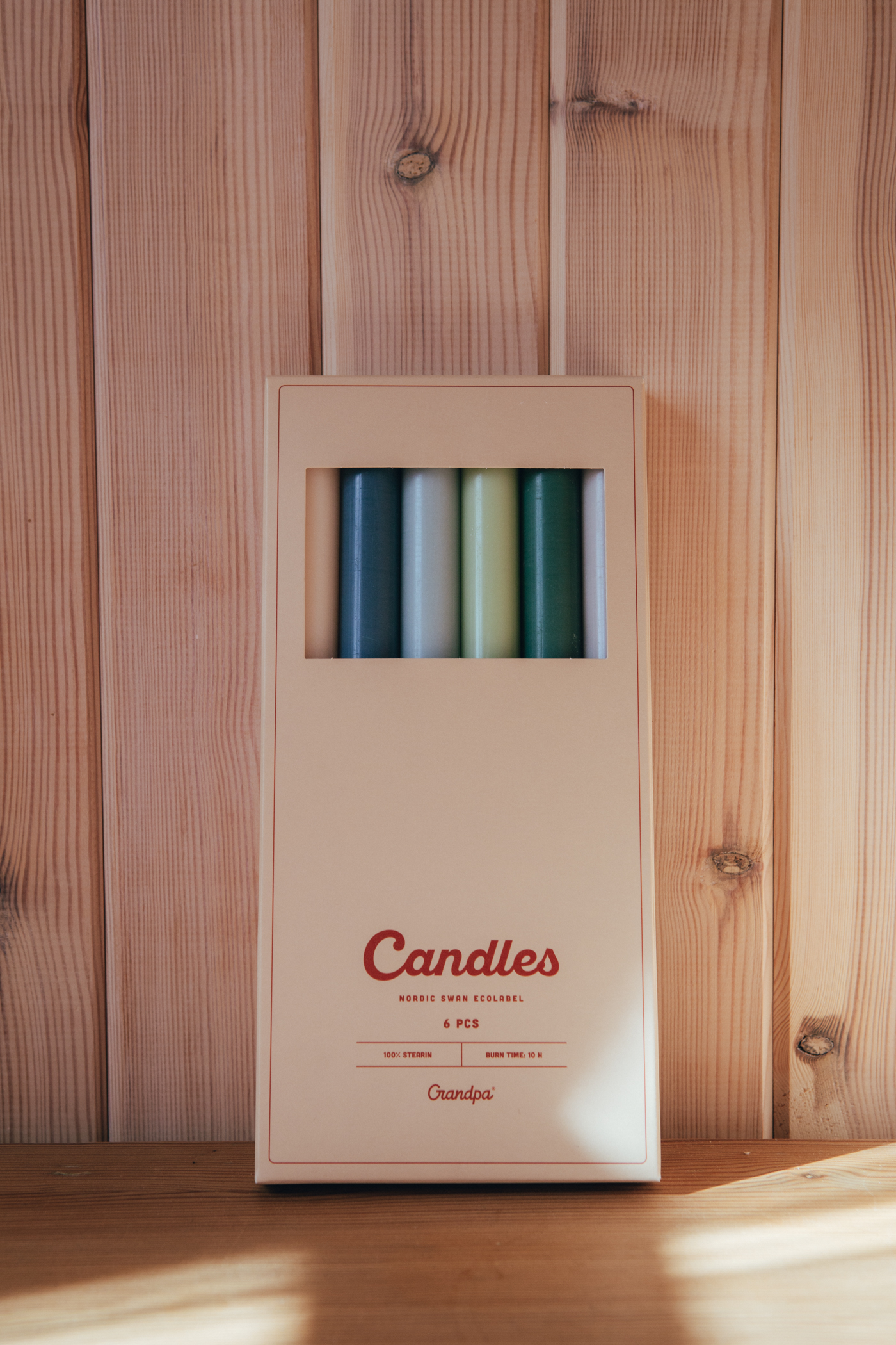 Grandpa Goods | Candles 6-pack Mix Green Blue