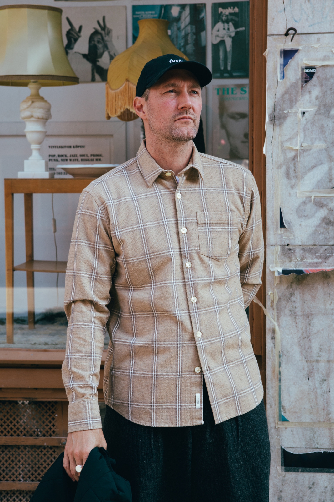 Forét | Fable Check Shirt Khaki