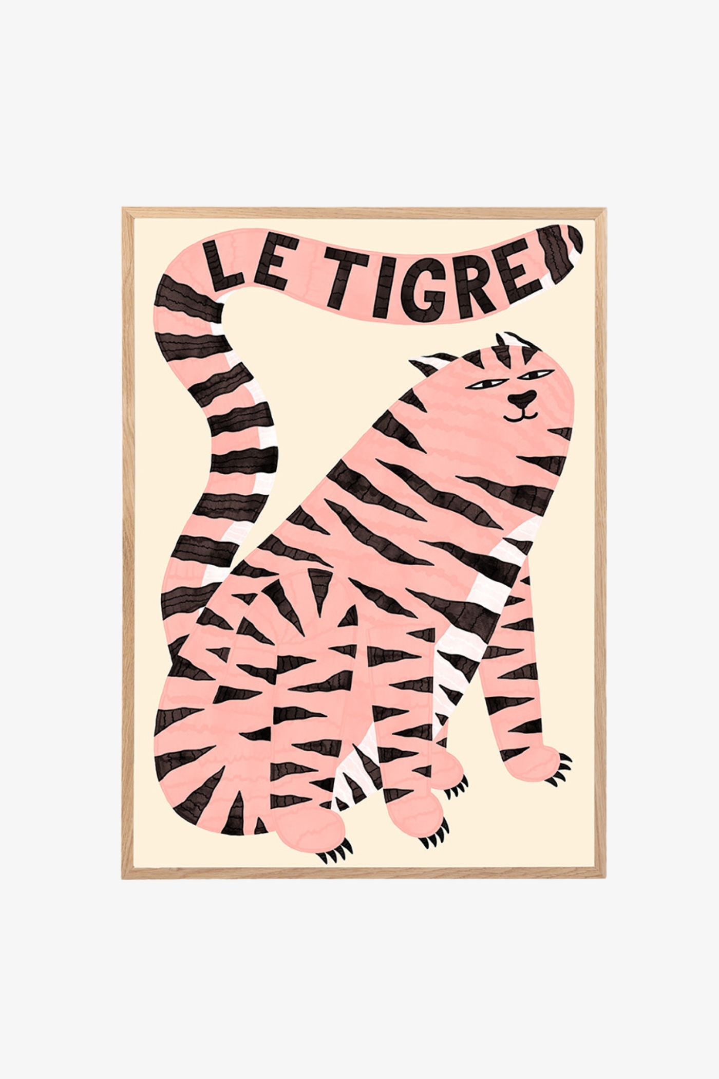 Wallbaby | Le Tigre White 50x70