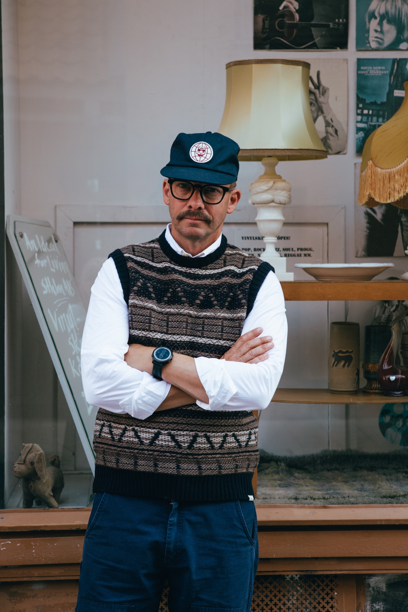 Forét | Cone Jacquard Vest Navy
