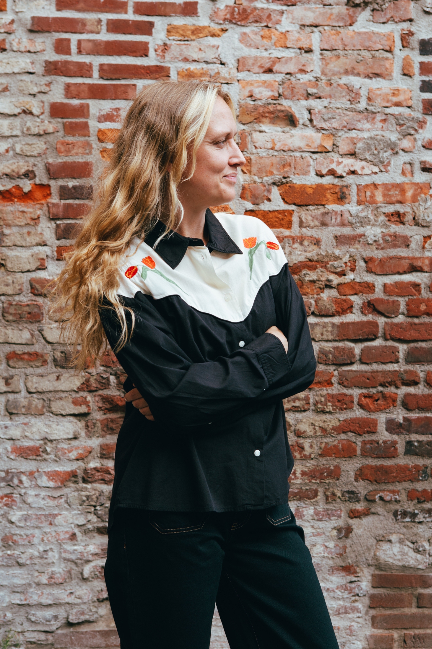 Nudie Jeans | Daisy Western Cotton Shirt Black