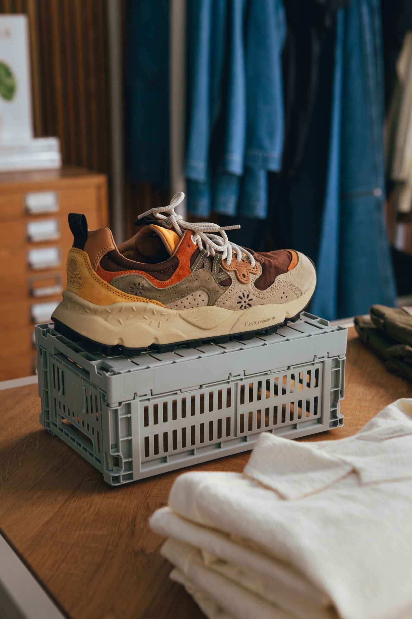 Flower Mountain | Yamano 3 Uni Suede Nylon Taupe Brown